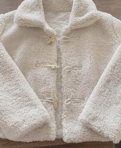 이스 뽀글이 양털 겨울 토글버튼 더플 점퍼 코트 (2color)