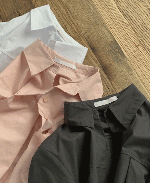 리팩 코튼 가을 플리츠 핀턱 루즈핏 셔츠 (3color)